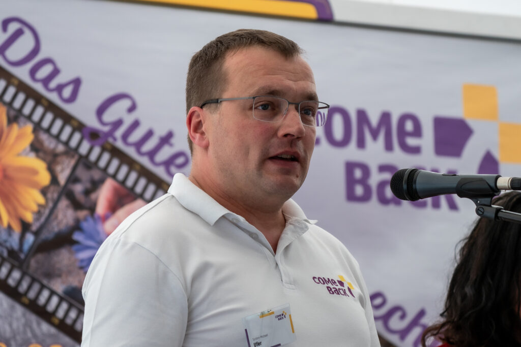 Torsten Ufer unser Vereinsvorsitzender bei der Ansprache beim Jahresfest 2025